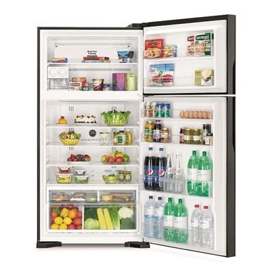 Hitachi Top Mount Refrigerator Brilliant 820 L RV820PUK1K Silver